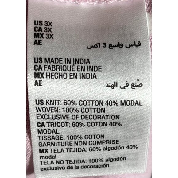 Style & Co Womens Pink Eyelet Embroidered Peasant Blouse 3/4 Sleeve Size 3X - Picture 6 of 6